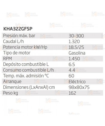 Hidrolimpiadora de gasolina a 300 Bar y 1.320 litros/hora