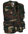 Chaleco económico tipo safari camuflaje