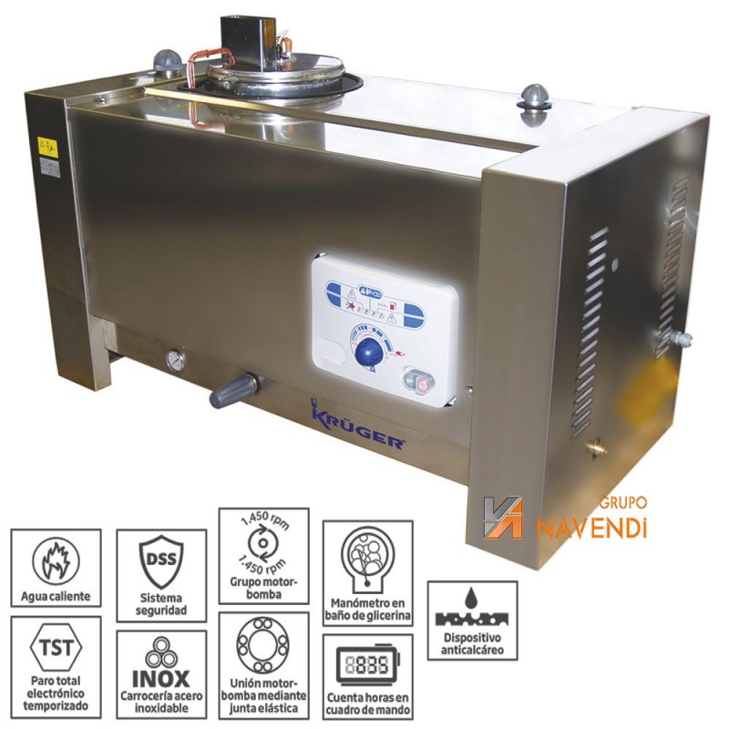 Hidrolimpiadoras fijas para servicio intensivo de agua caliente a 150 ºC y 1.200 l/h y 200 Bar