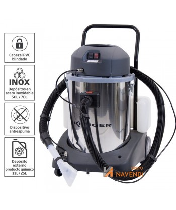 Aspirador especial tapicerías con 1400W 195 m³/Hora