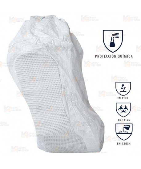 Cubrezapatos Tyvek® 500 protección química y biológica (Tipo 6PB) y suela antideslizante