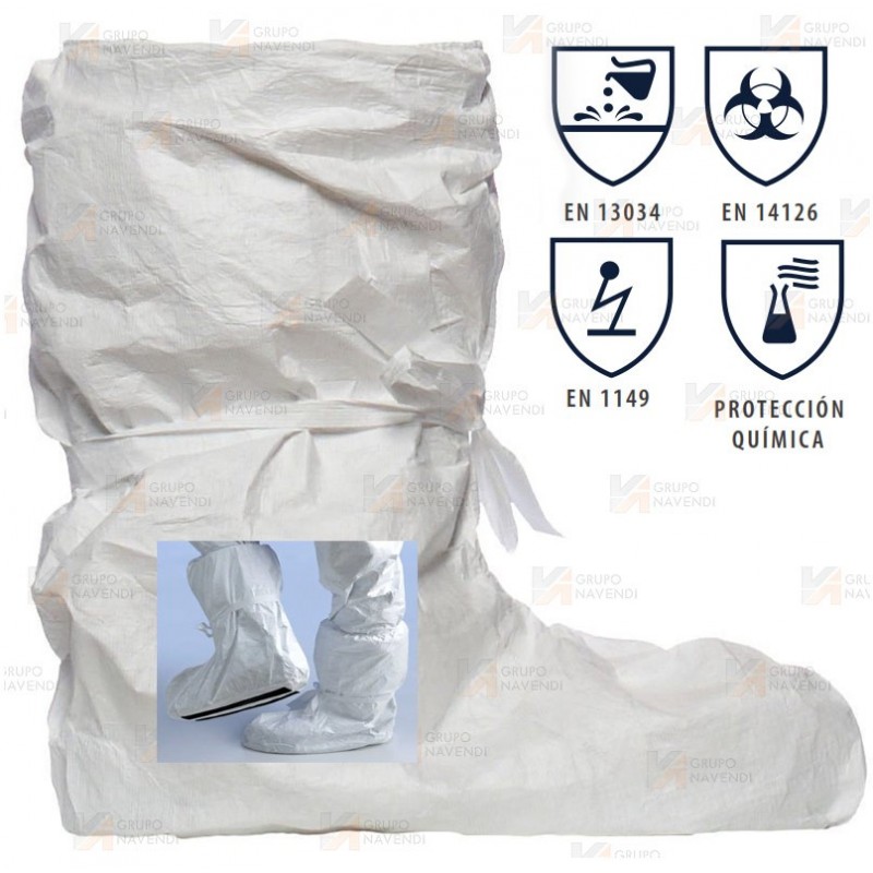 Cubrebotas Tyvek® 500 protección química y biológica (Tipo 6) y suela antideslizante