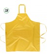 Delantal con peto de color liso y bolsillos  color amarillo