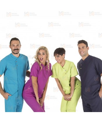Chaqueta sanitaria abierta de microfibra para caballero