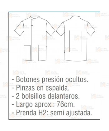 Chaqueta sanitaria abierta de microfibra -Hombre-