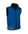 Chaleco softshell bicolor tricapa color royal
