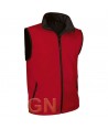 Chaleco softshell bicolor tricapa color rojo