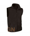 Chaleco softshell bicolor tricapa color negro