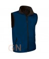 Chaleco softshell bicolor tricapa color marino