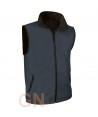 Chaleco softshell bicolor tricapa color gris carbón