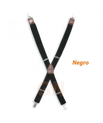 Tirantes elásticos cruzados para hostelería color negro