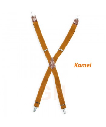 Tirantes elásticos cruzados para hostelería color kamel