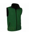 Chaleco softshell bicolor tricapa color verde botella
