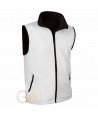 Chaleco softshell bicolor tricapa color blanco
