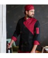 Chaqueta de cocina de maga 3/4 con corchetes