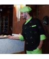 Chaqueta de cocina de maga 3/4 con botones chupete