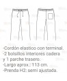 Pantalón estampado de microfibra para cocina con cordón y bolsillos