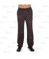 Pantalón estampado de microfibra para cocina con cordón y bolsillos