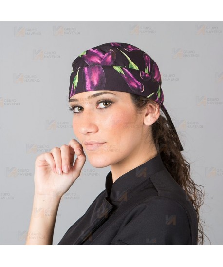 Gorro pirata de cocina en microfibra estampada