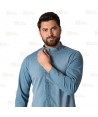 Chaqueta de cocina de tela vaquera de algodón