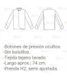 Chaqueta de cocina de tela vaquera de algodón