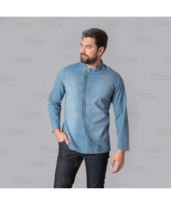 Chaqueta de cocina de tela vaquera de algodón