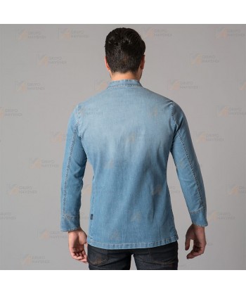 Chaqueta de cocina de tela vaquera de algodón