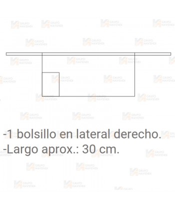 Delantal corto estampado letras con un bolsillo