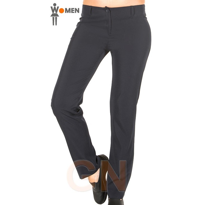 Pantalón fino con pinzas para mujer