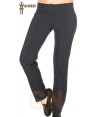 Pantalón fino con pinzas para mujer