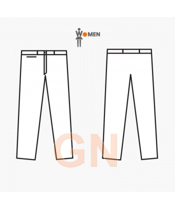 Pantalón fino con pinzas para mujer