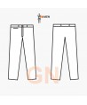Pantalón fino con pinzas para mujer