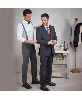 Americana bielástica de hombre para traje de uniformidad