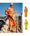 Traje de agua o lluvia alta visibilidad amarillo y naranja alta visibilidad
