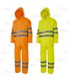 Traje de agua o lluvia alta visibilidad amarillo y naranja alta visibilidad