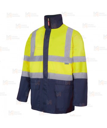 Parka bicolor de alta visibilidad desmontable 4 en 1