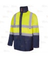 Parka bicolor de alta visibilidad desmontable 4 en 1
