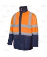 Parka bicolor de alta visibilidad desmontable 4 en 1