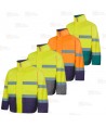 Parka alta visibilidad bicolor acolchada e impermeable
