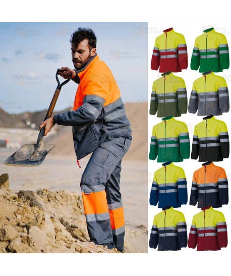 Chaqueta polar bicolor de alta visibilidad