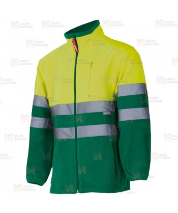 Chaqueta polar de alta visibilidad bicolor
