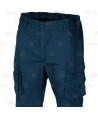 Pantalón de trabajo multibolsillos con refuerzos en tejido canvas en color azul marino