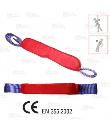Absorbedor de energía.  Amortiguación de caída por puntos de rotura. Color lila.