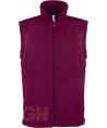 Chaleco de forro polar para hombre color burdeos