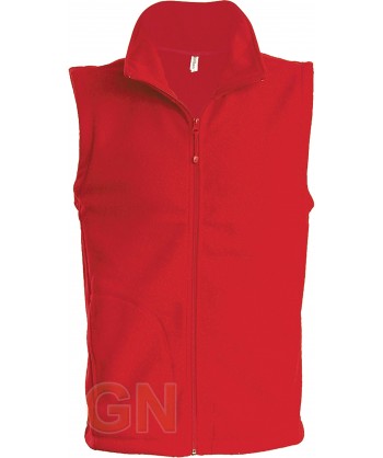 Chaleco de forro polar para hombre color rojo