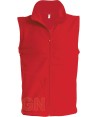 Chaleco de forro polar para hombre color rojo