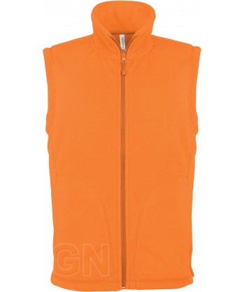 Chaleco de forro polar para hombre color naranja