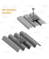 Poste de anclaje de acero inox. para fijar en techos de chapa