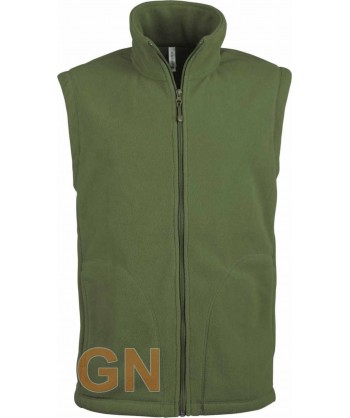Chaleco de forro polar para hombre color verde oliva