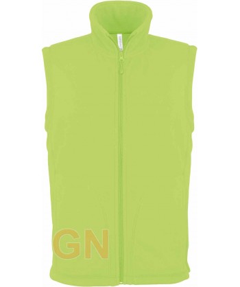 Chaleco de forro polar para hombre color lima